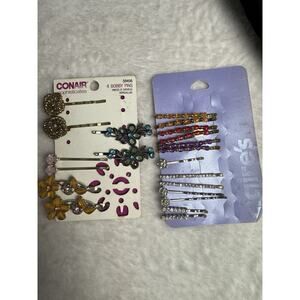 90s Y2K Hair Accessories Barrettes Clips Bobby Pin VTG Colorful Bead Hoco Prom